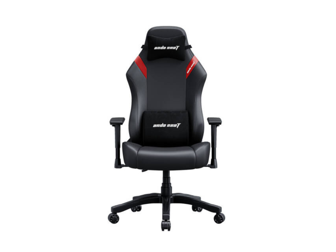 AndaSeat Luna Gaming Chair - PVC Leather, Black/Red, Ergonomic AndaSeat Luna Gaming Chair - PVC Leather, Black/Red, Ergonomic